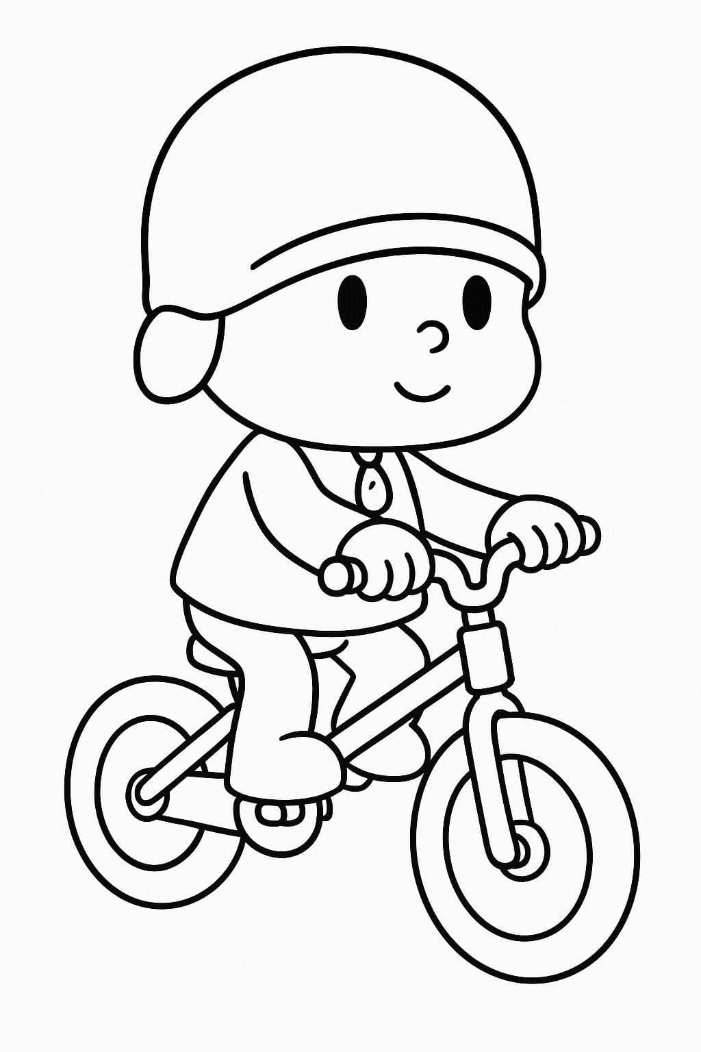 Kolorowanka Narysuj Pocoyo bezpłatny wydruku łatwy