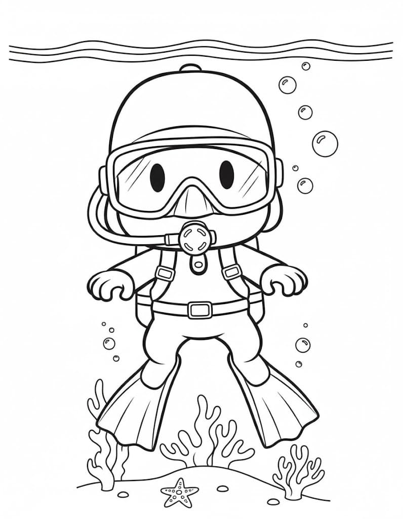 Kolorowanka Narysuj Pocoyo bezpłatny