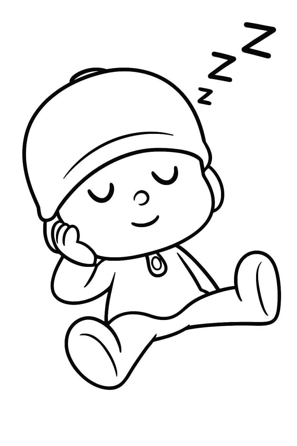 Kolorowanka Narysuj Pocoyo wydruku