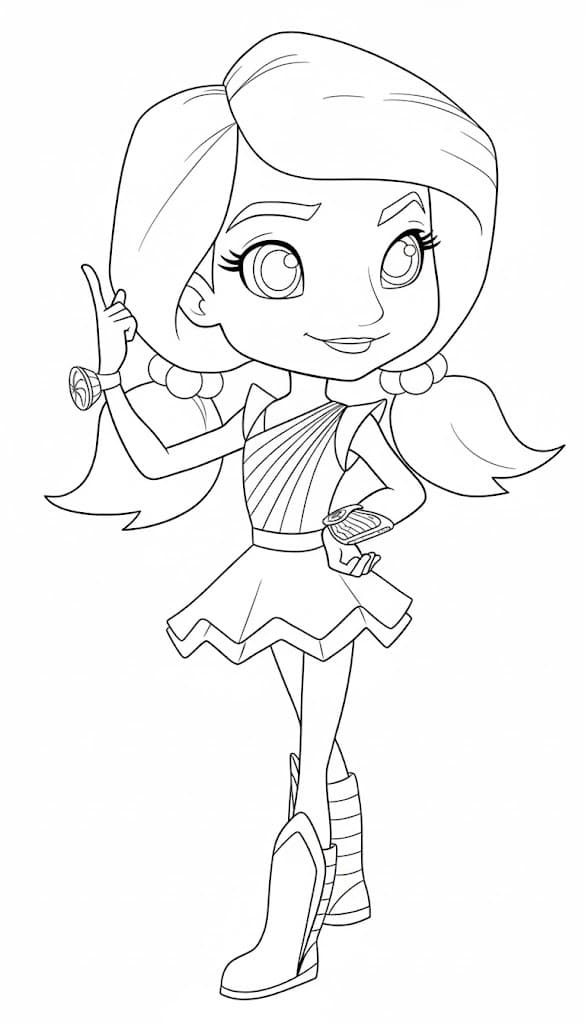 Kolorowanka Narysuj Rainbow Rangers bezpłatny wydruku dla dzieci