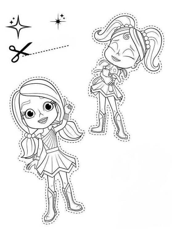 Kolorowanka Narysuj Rainbow Rangers bezpłatny wydruku łatwy