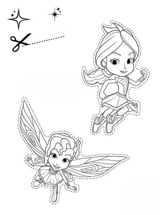 Kolorowanka Narysuj Rainbow Rangers bezpłatny wydruku podstawowy