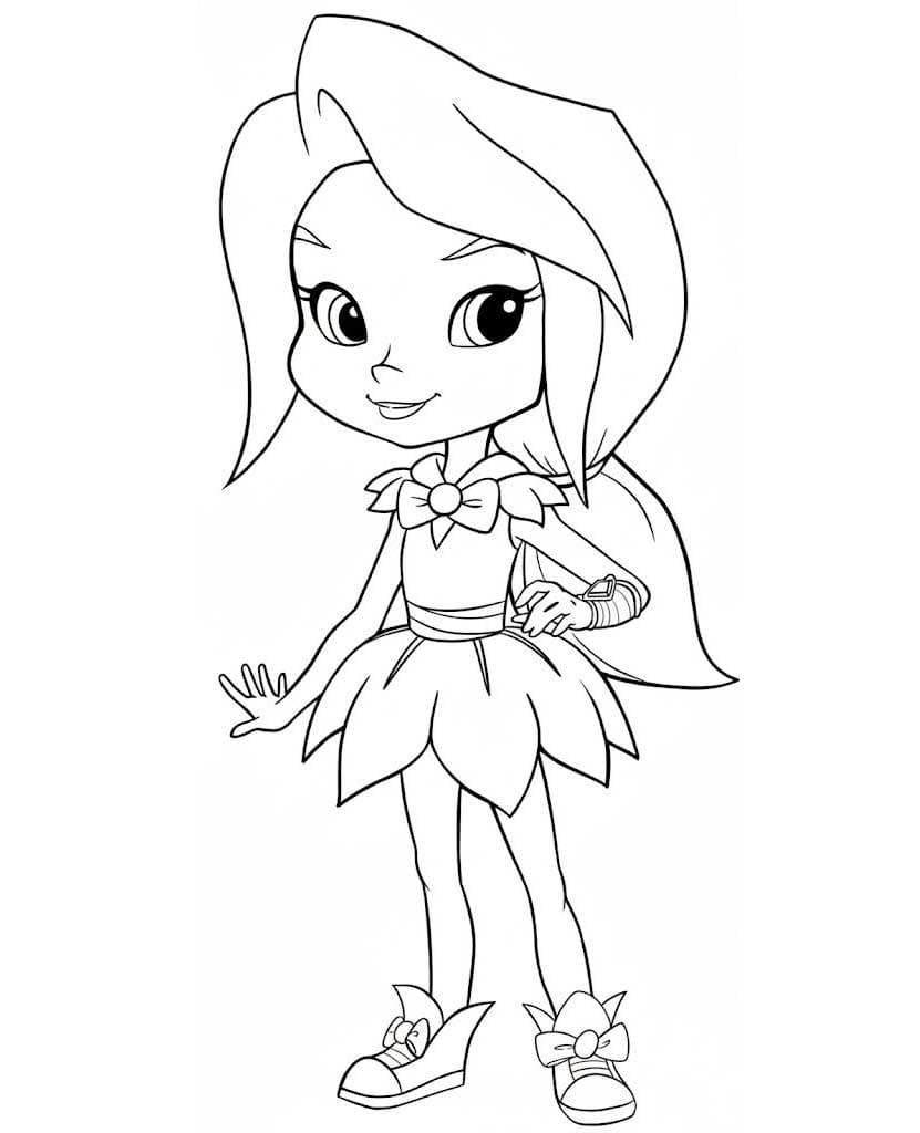 Kolorowanka Narysuj Rainbow Rangers wydruku dla dzieci