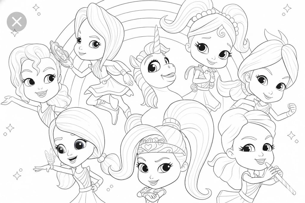 Kolorowanka Narysuj Rainbow Rangers