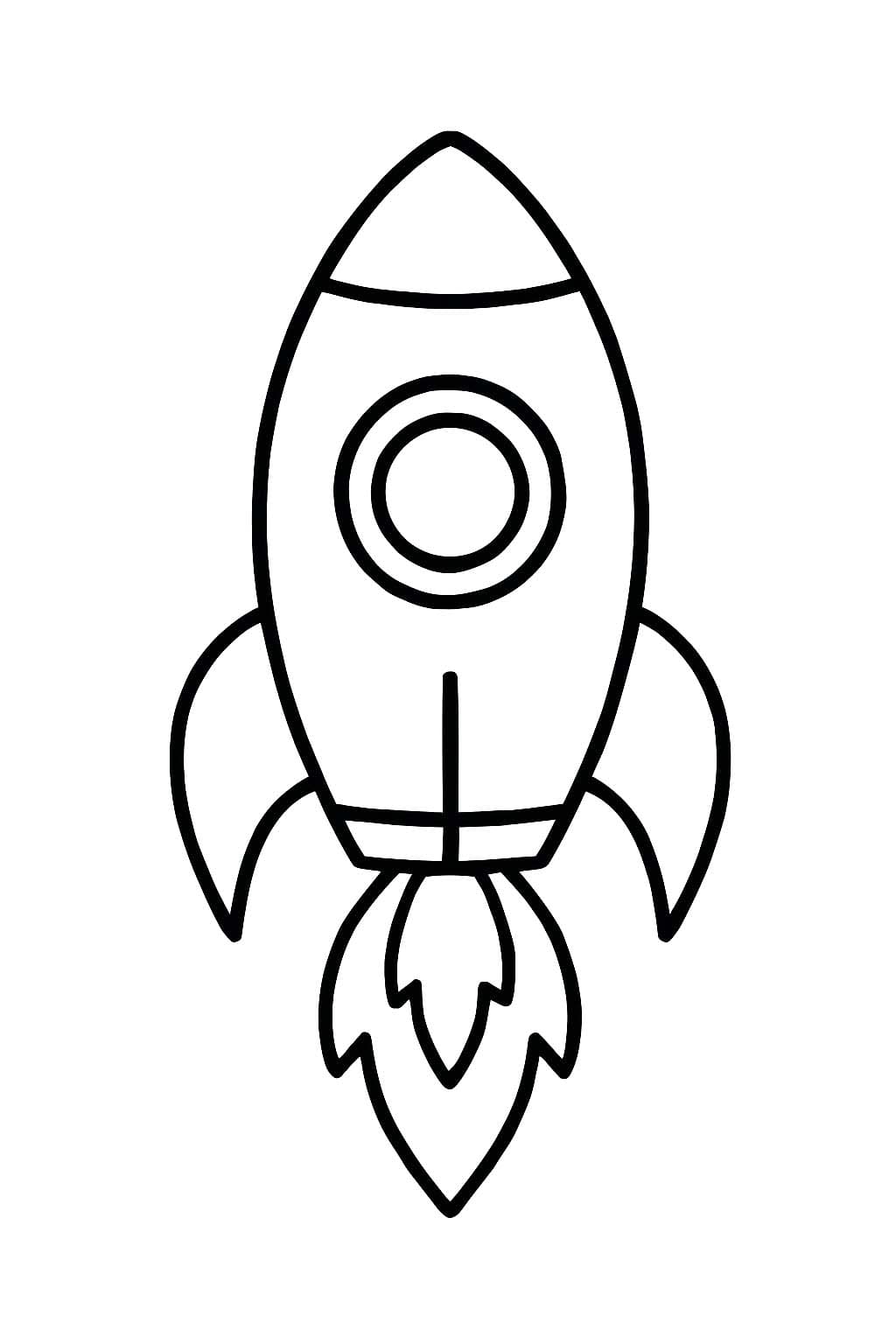 Kolorowanka Narysuj Rakieta bezpłatny podstawowy