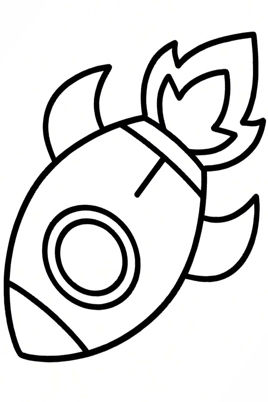 Kolorowanka Narysuj Rakieta wydruku podstawowy