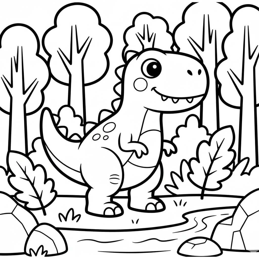 Kolorowanka Narysuj T Rex 1