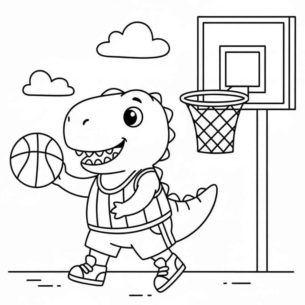 Kolorowanka Narysuj T Rex 2