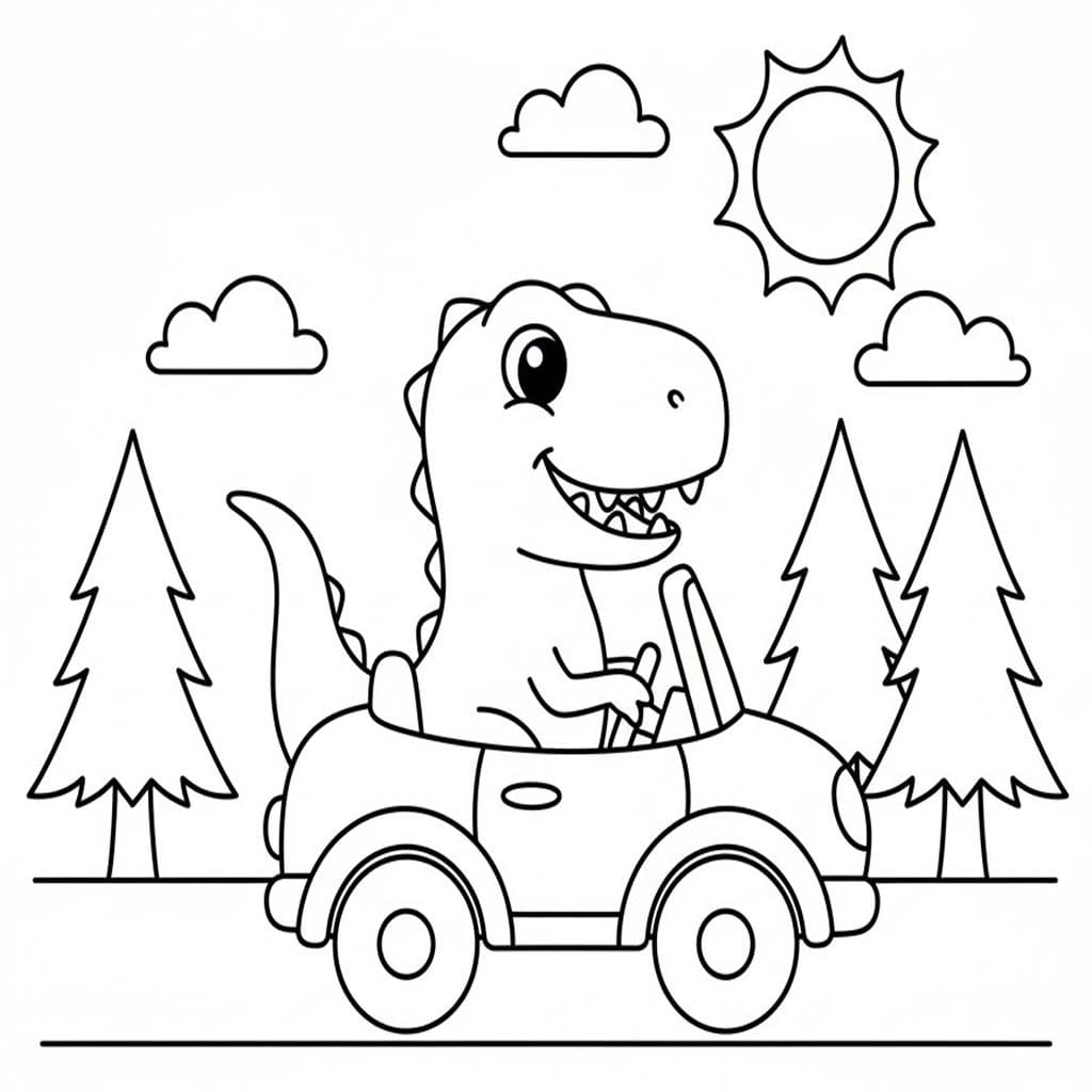 Kolorowanka Narysuj T Rex 3