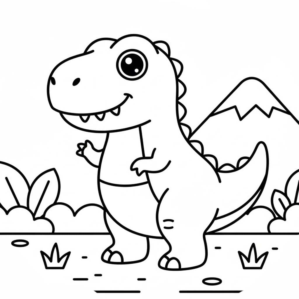 Kolorowanka Narysuj T Rex 5