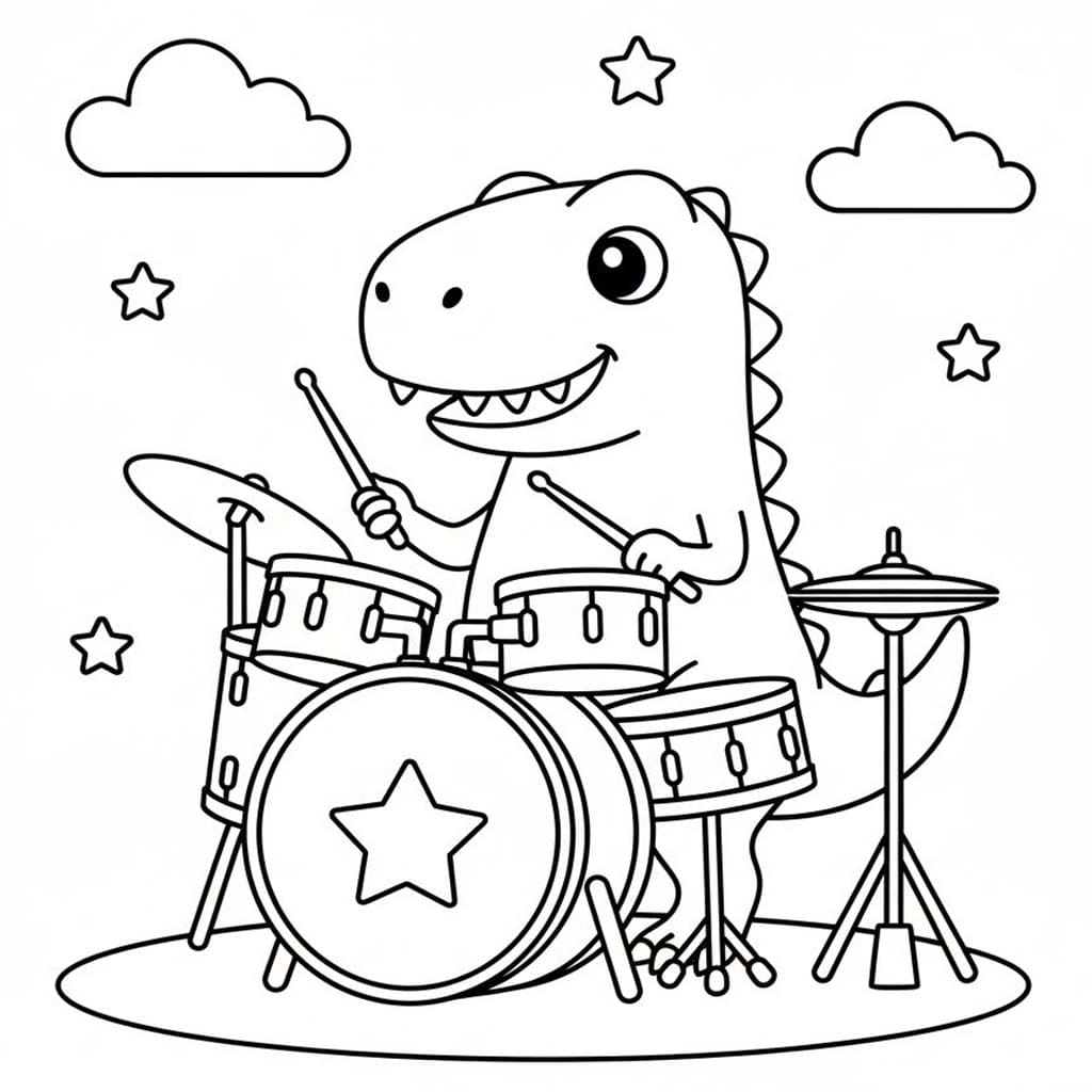 Kolorowanka Narysuj T Rex 6