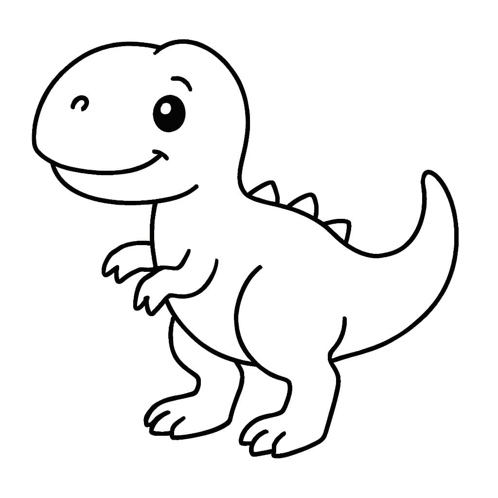 Kolorowanka Narysuj T Rex 8