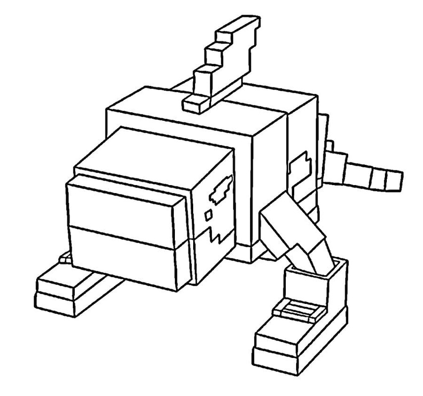 Kolorowanka Narysuj Ukraść Brainrot prosty