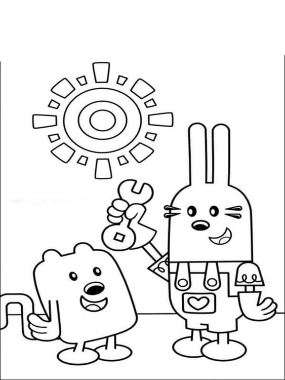 Kolorowanka Narysuj Wow Wow Wubbzy bezpłatny łatwy