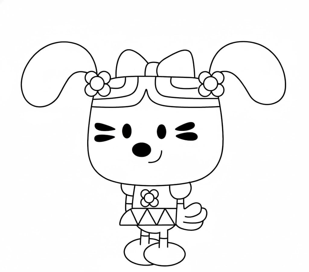 Kolorowanka Narysuj Wow Wow Wubbzy bezpłatny