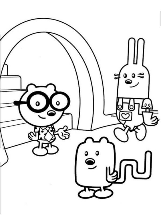 Kolorowanka Narysuj Wow Wow Wubbzy wydruku łatwy