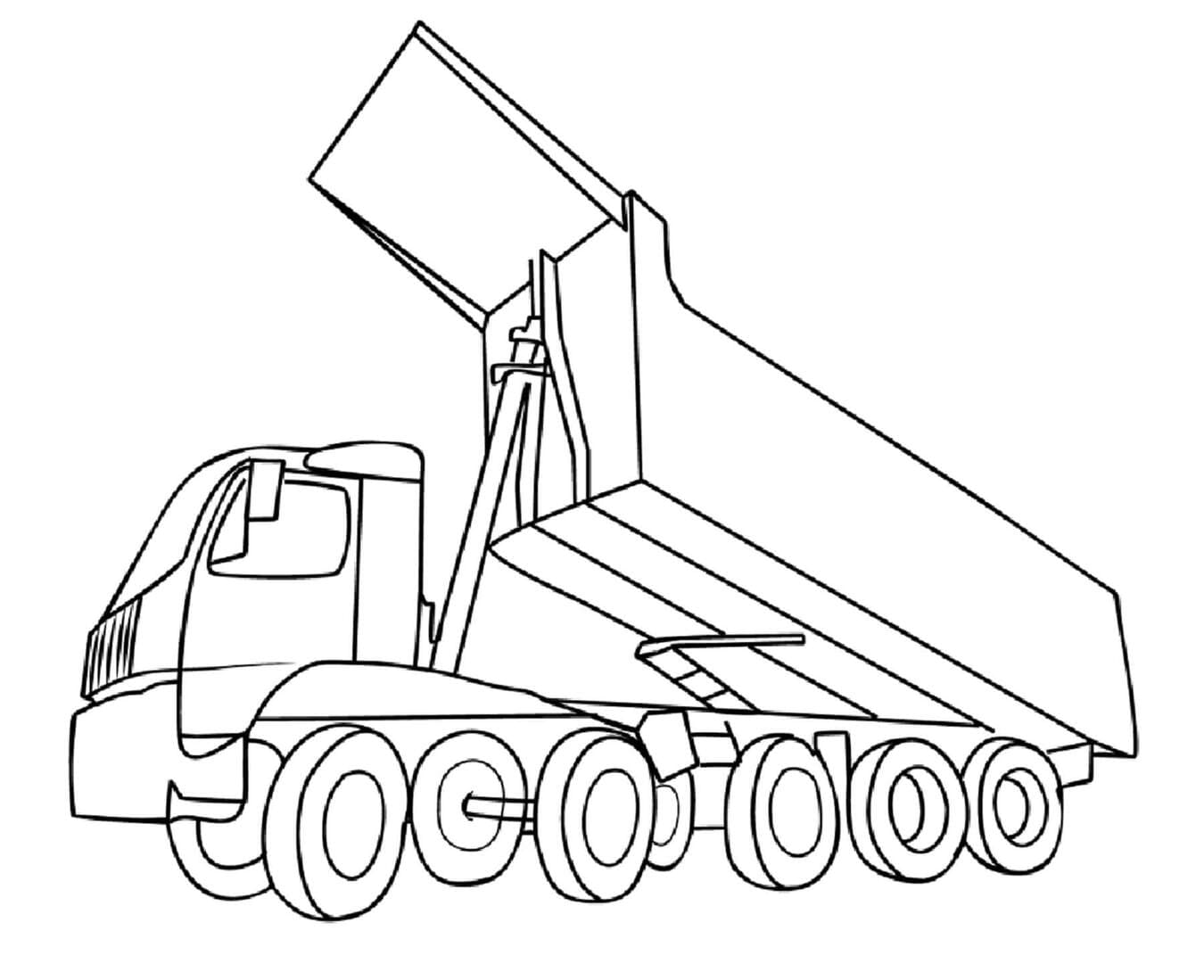 Kolorowanka Narysuj Wywrotka bezpłatny dla dzieci