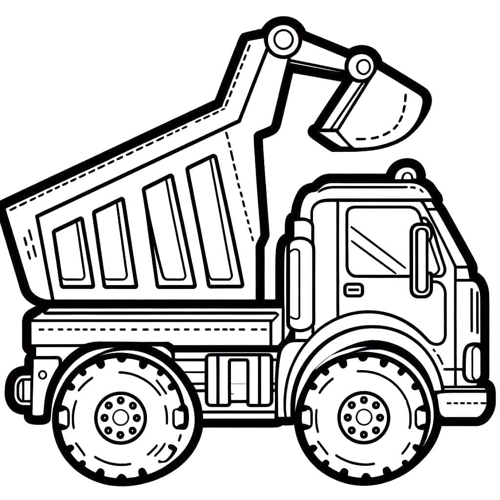 Kolorowanka Narysuj Wywrotka bezpłatny łatwy