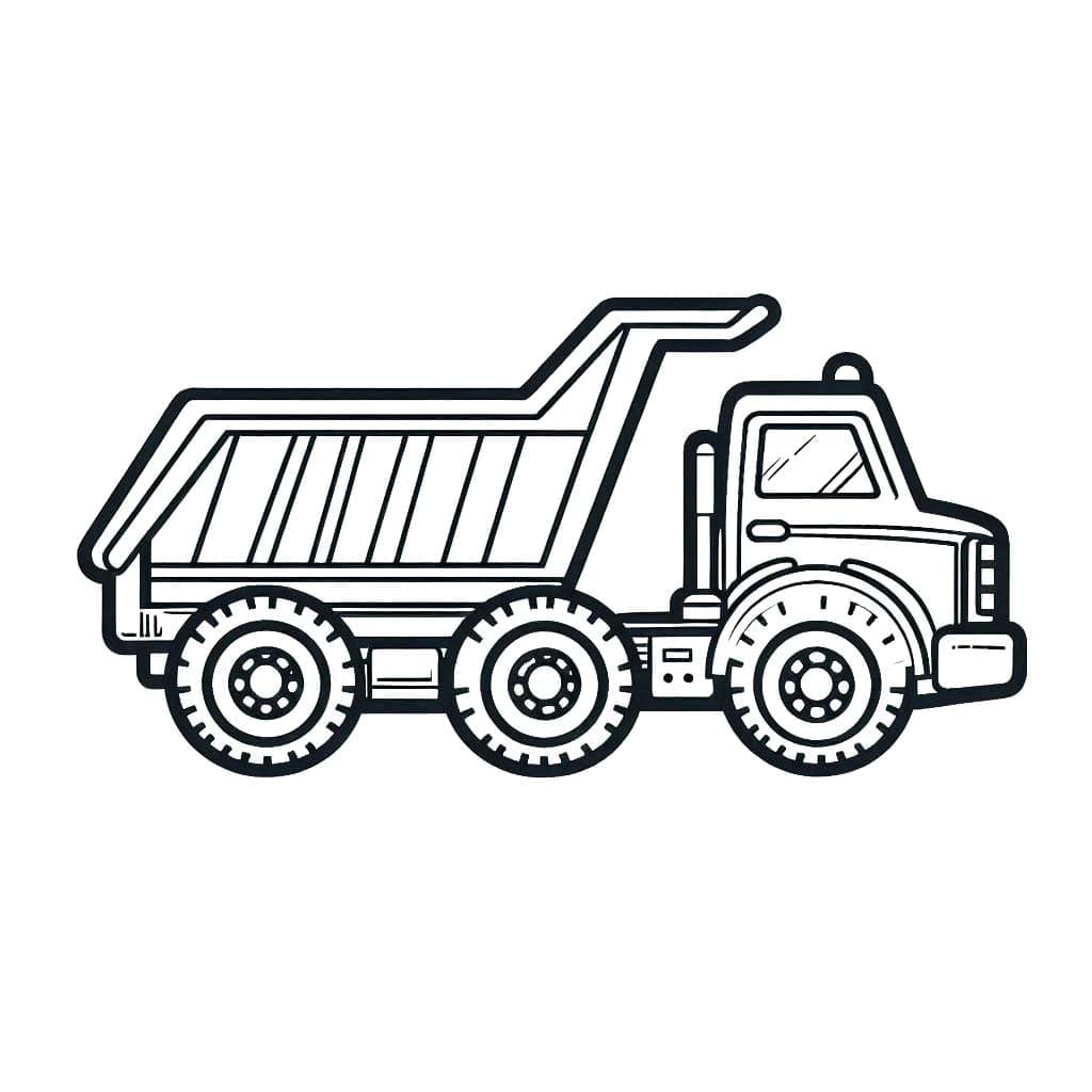 Kolorowanka Narysuj Wywrotka bezpłatny wydruku prosty