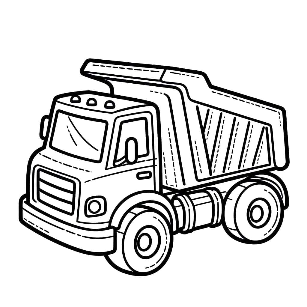 Kolorowanka Narysuj Wywrotka dla dzieci