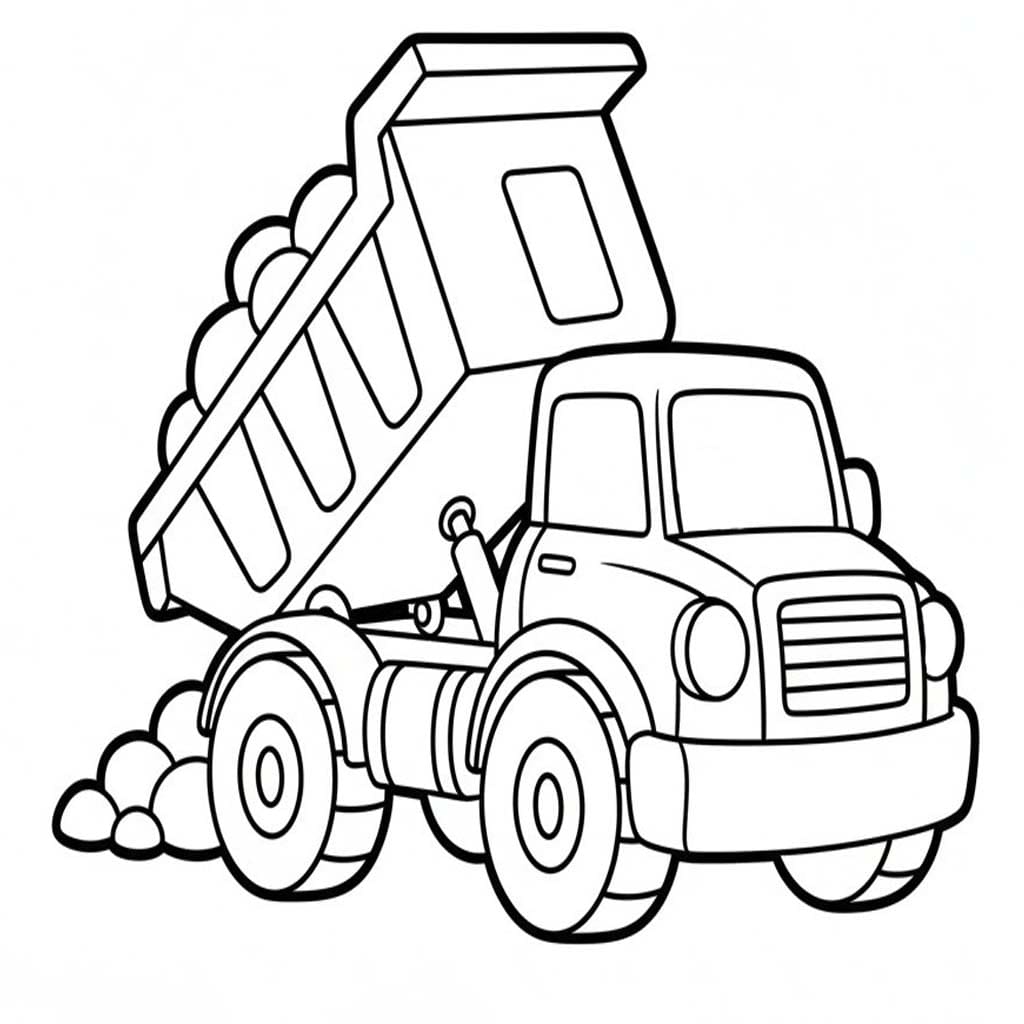 Kolorowanka Narysuj Wywrotka podstawowy