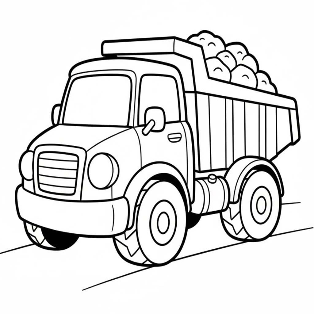 Kolorowanka Narysuj Wywrotka prosty