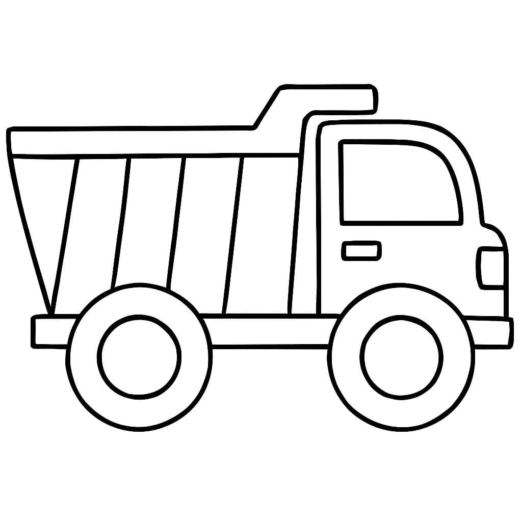 Kolorowanka Narysuj Wywrotka wydruku podstawowy