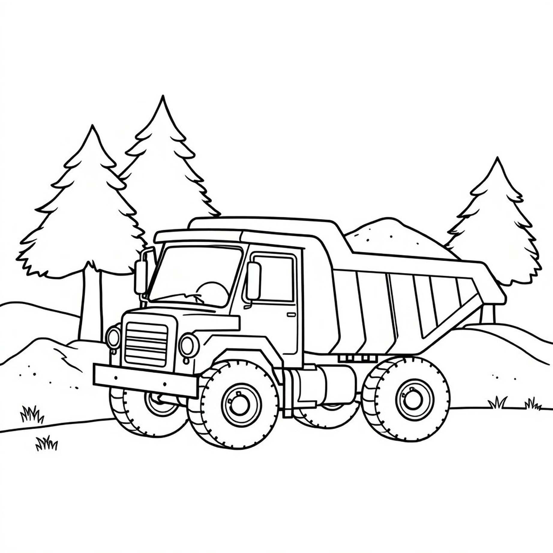 Kolorowanka Narysuj Wywrotka wydruku