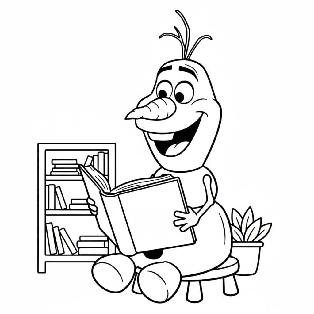 Kolorowanka Olaf bezpłatny wydruku dla dzieci