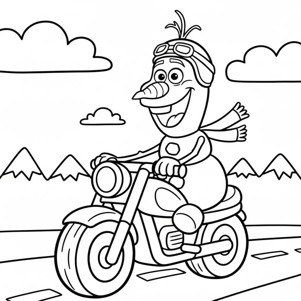 Kolorowanka Olaf bezpłatny wydruku podstawowy