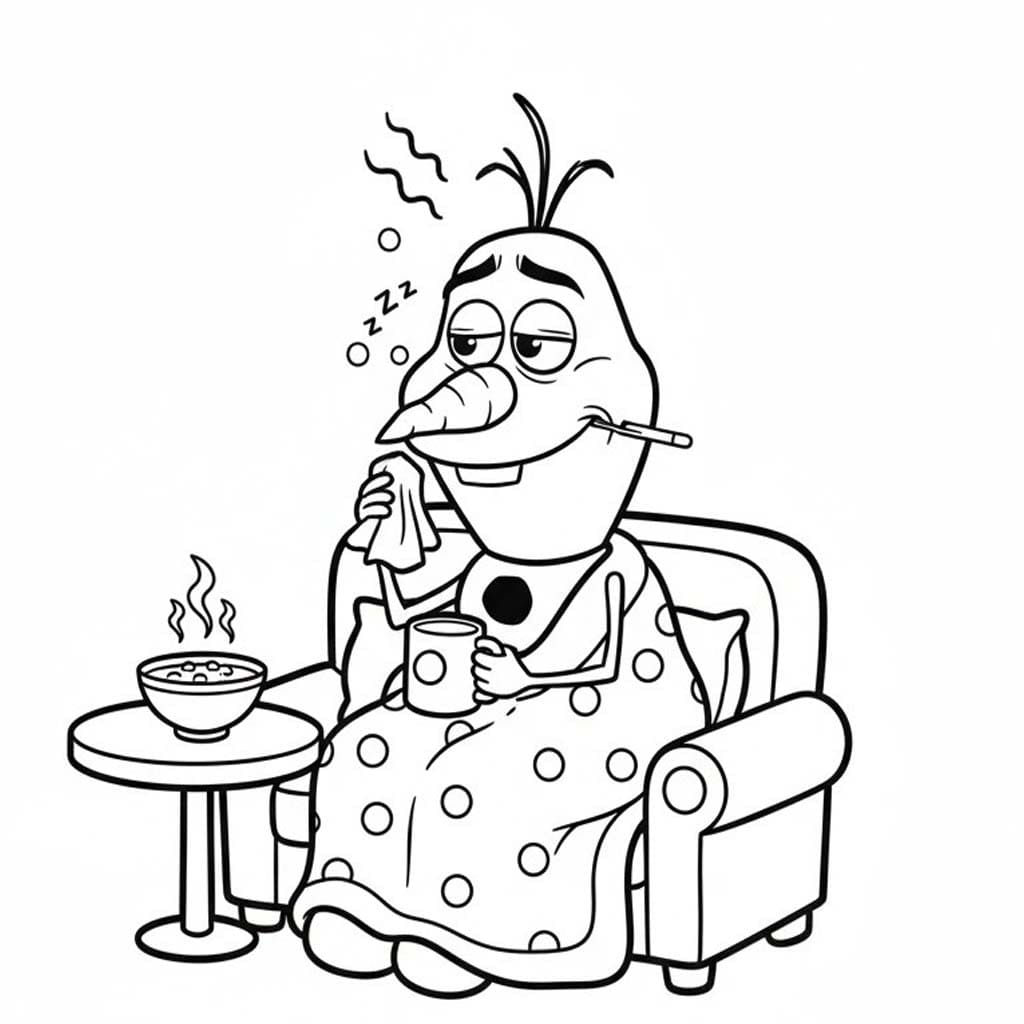 Kolorowanka Olaf dla dzieci