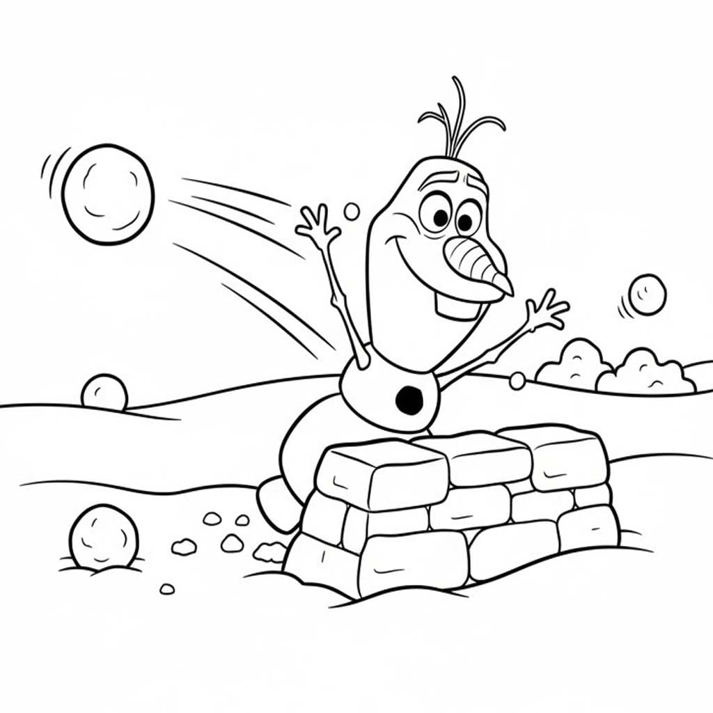 Kolorowanka Olaf wydruku dla dzieci
