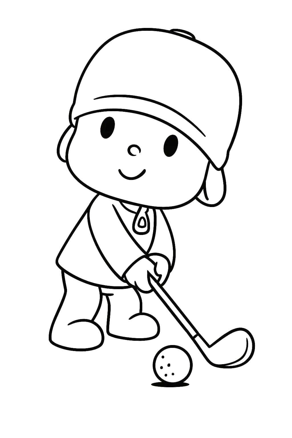 Kolorowanka Pocoyo bezpłatny łatwy