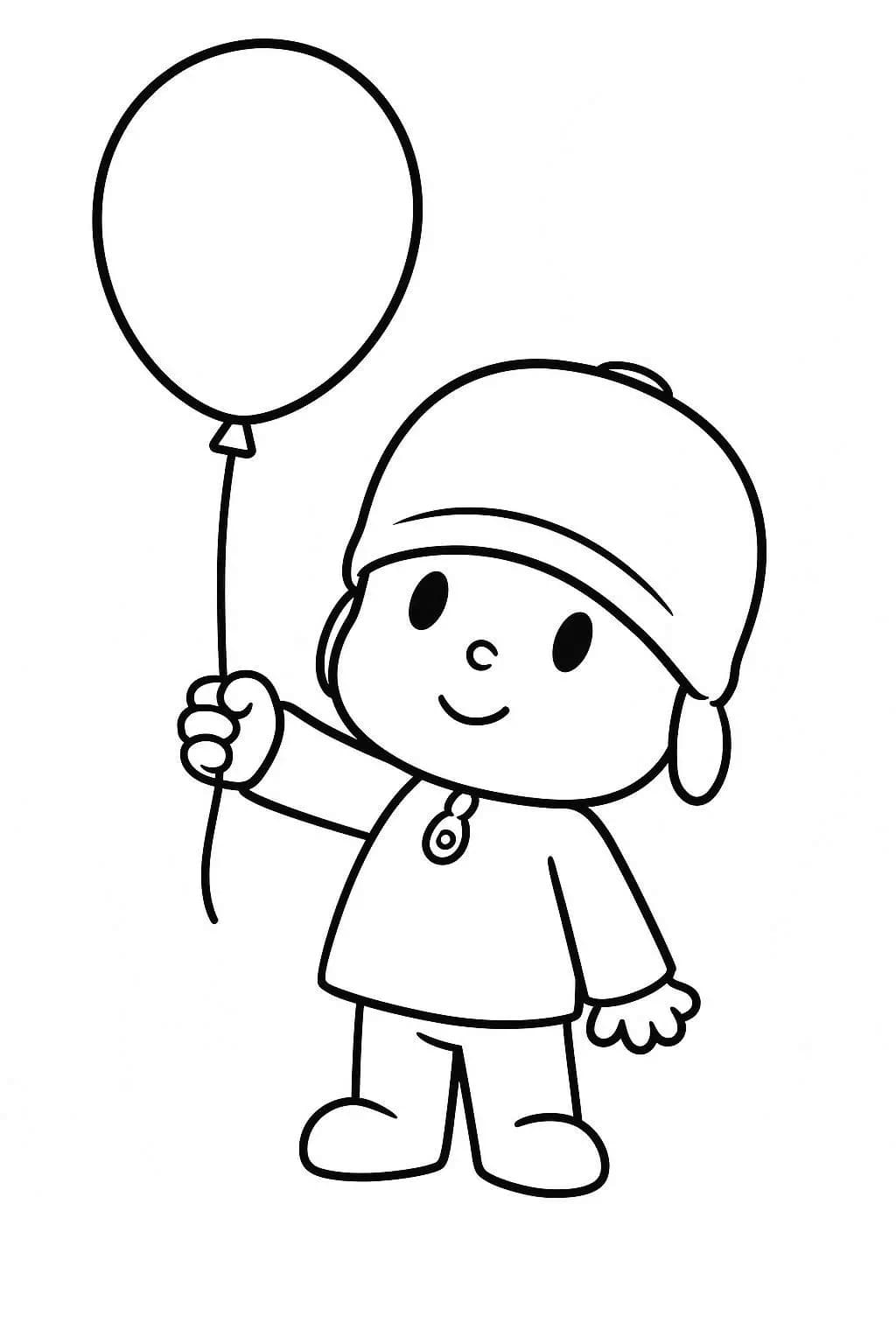 Kolorowanka Pocoyo bezpłatny wydruku