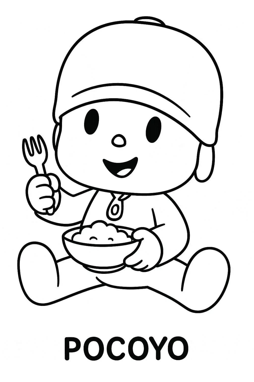 Kolorowanka Pocoyo wydruku łatwy