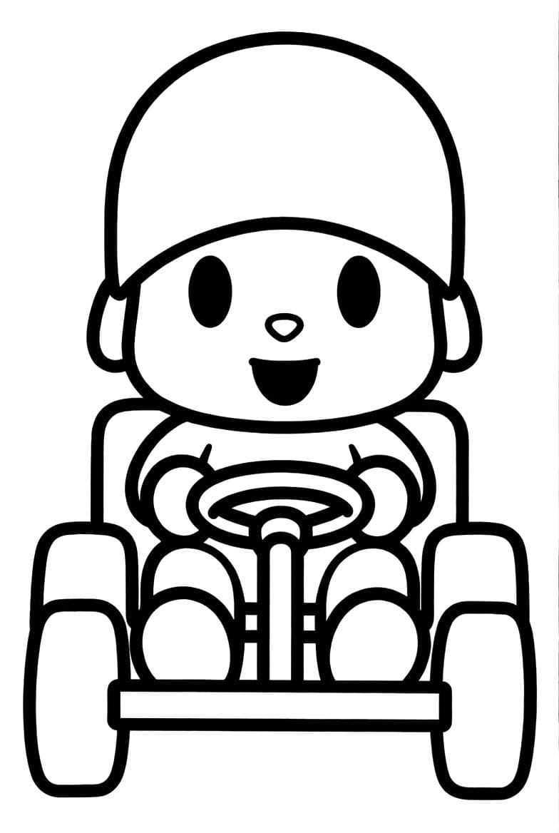 Kolorowanka Pocoyo wydruku podstawowy