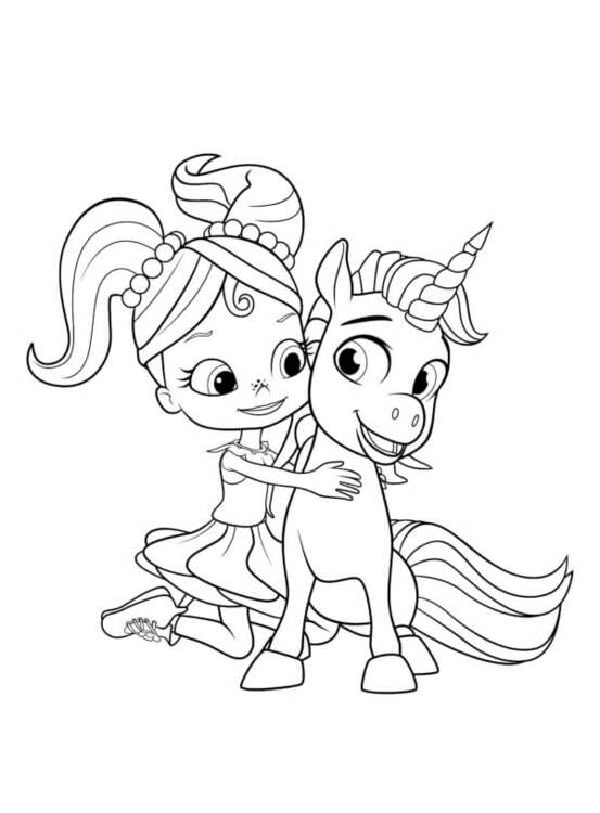 Kolorowanka Rainbow Rangers wydruku dla dzieci