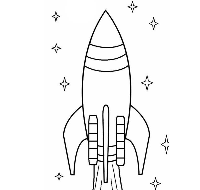 Kolorowanka Rakieta bezpłatny podstawowy