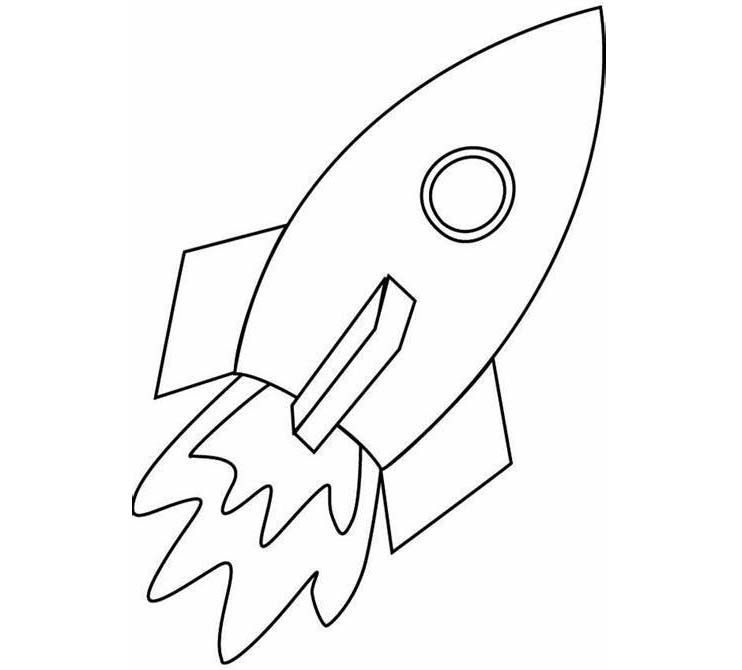 Kolorowanka Rakieta bezpłatny prosty