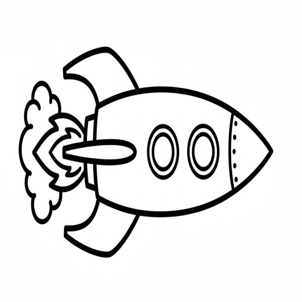 Kolorowanka Rakieta bezpłatny wydruku dla dzieci