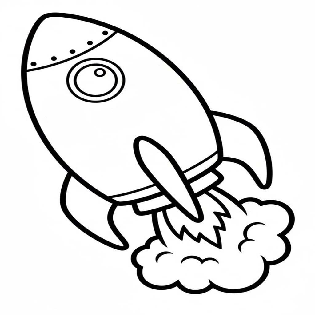 Kolorowanka Rakieta bezpłatny wydruku