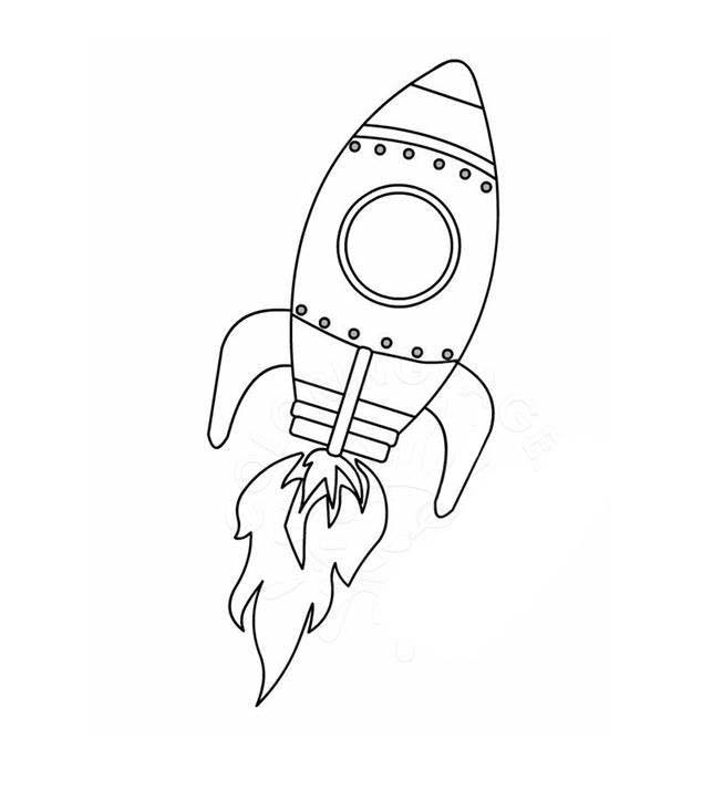 Kolorowanka Rakieta wydruku dla dzieci