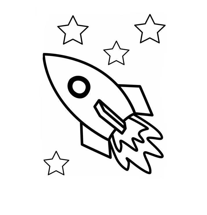 Kolorowanka Rakieta wydruku łatwy