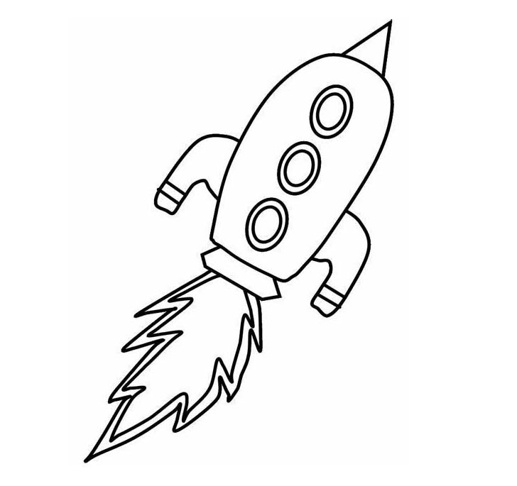 Kolorowanka Rakieta wydruku prosty