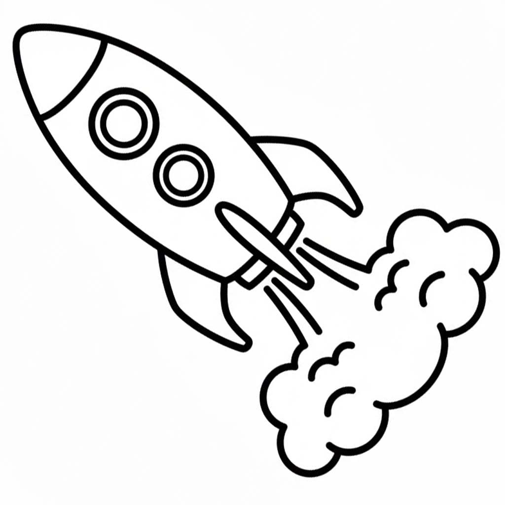 Kolorowanka Rakieta wydruku