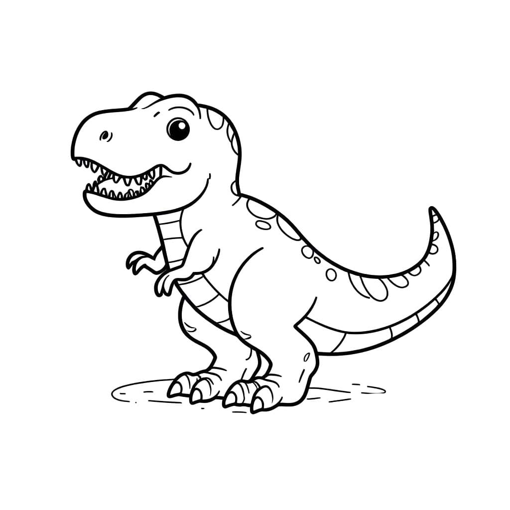 Kolorowanka T Rex bezpłatny łatwy