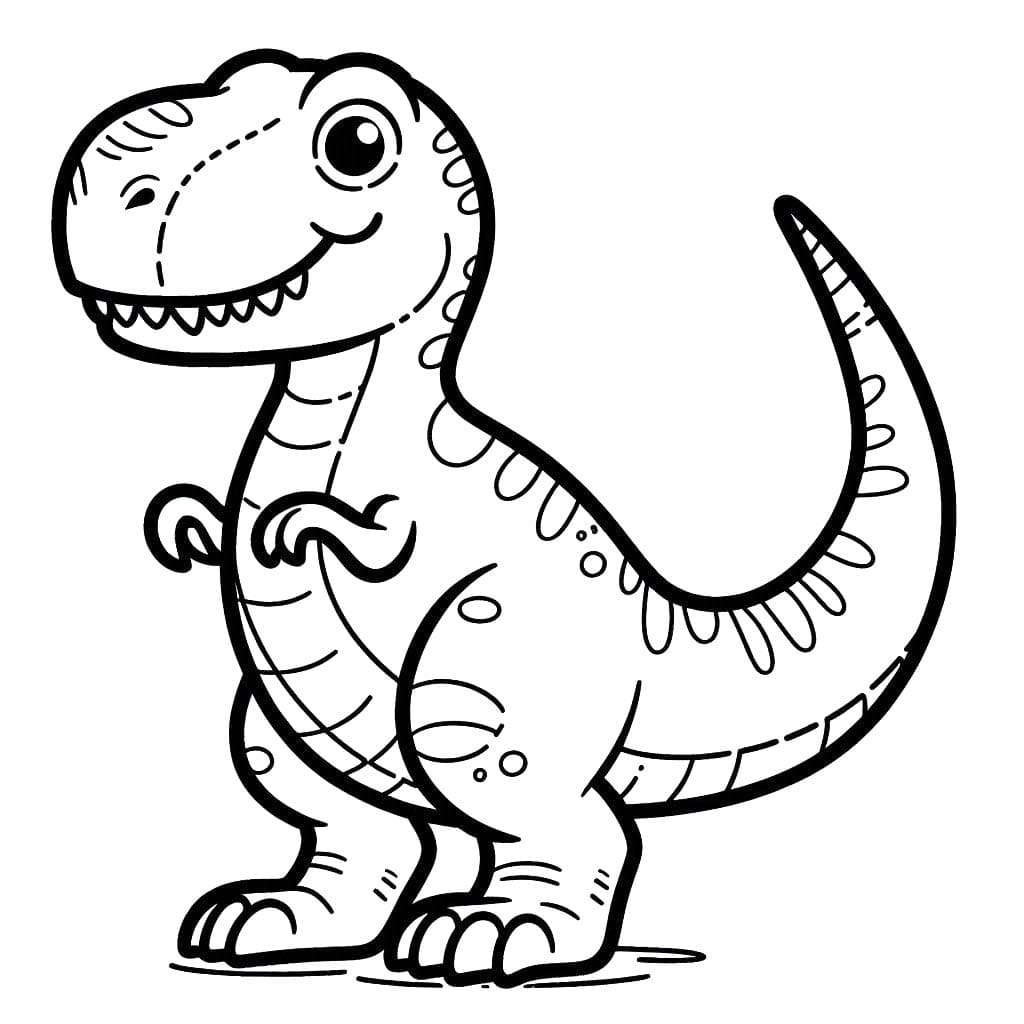Kolorowanka T Rex bezpłatny prosty