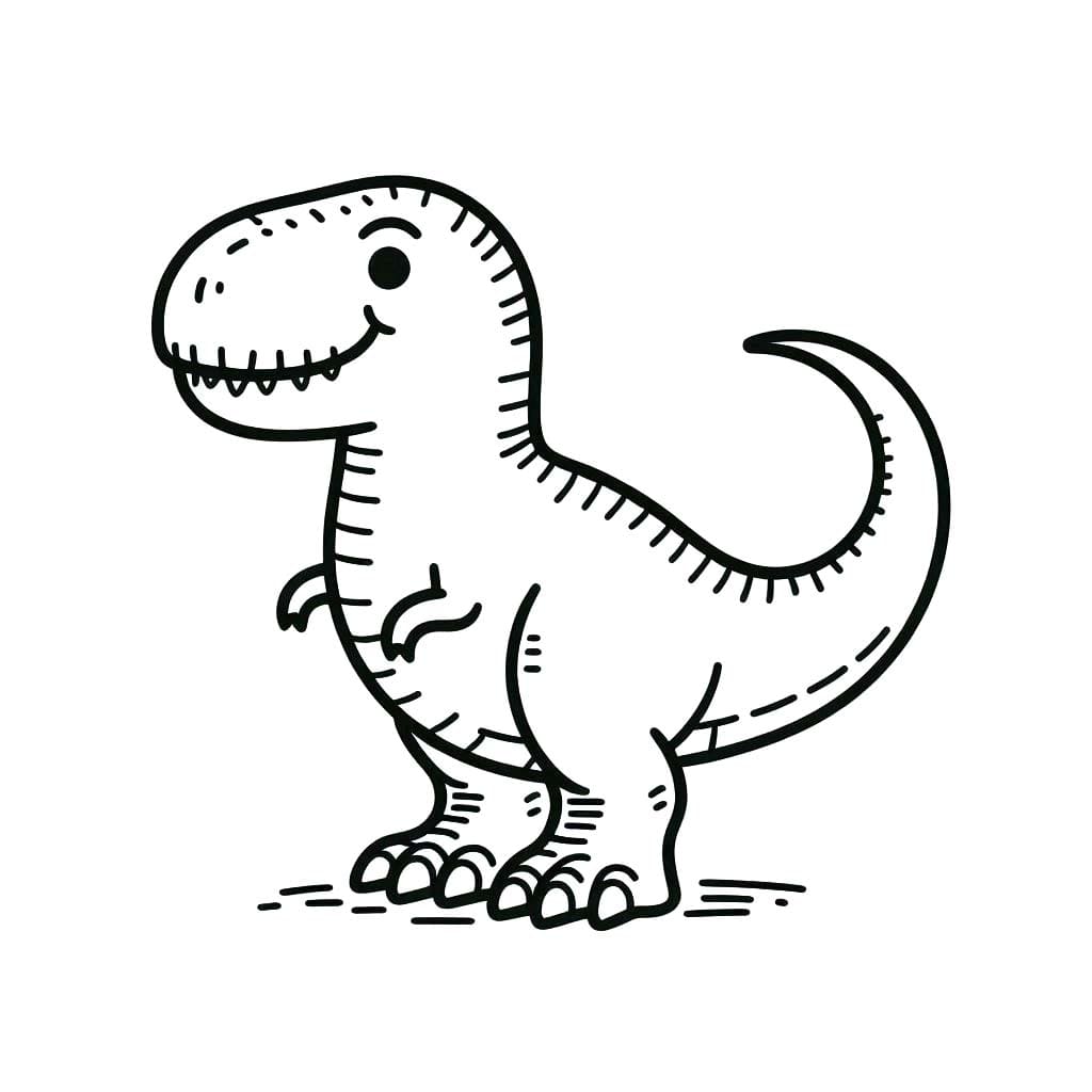 Kolorowanka T Rex wydruku łatwy