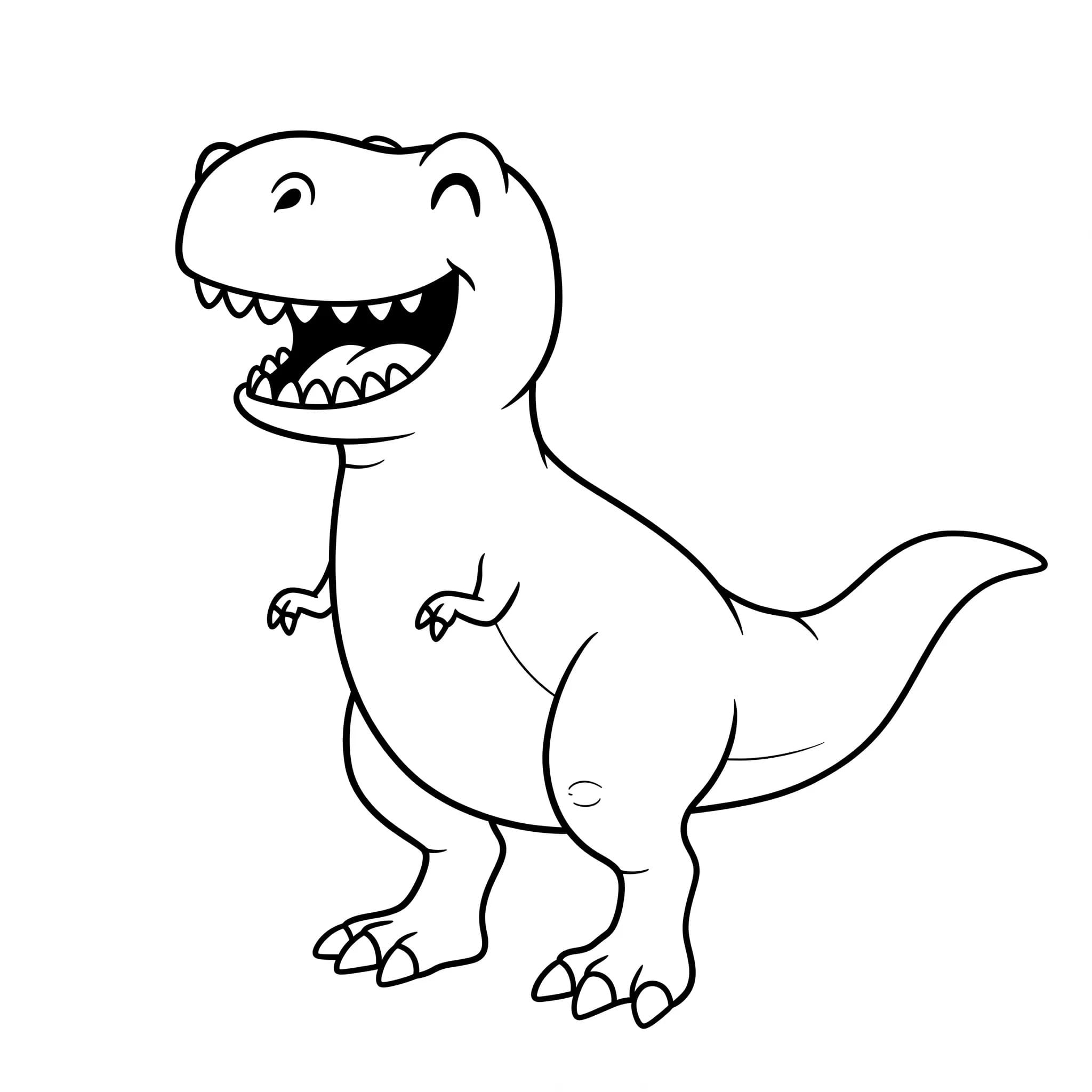 Kolorowanka T Rex wydruku podstawowy