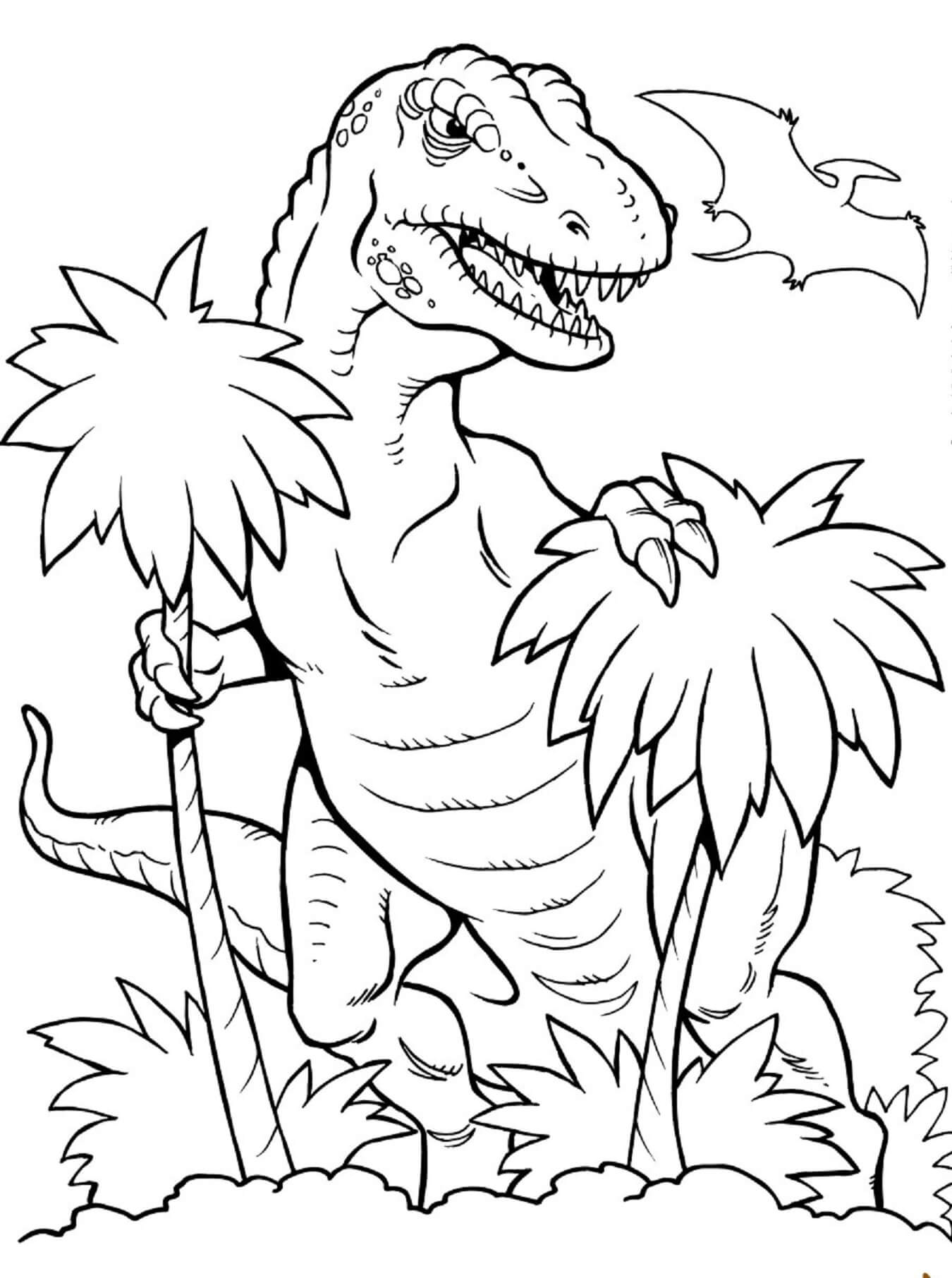 Kolorowanka T Rex wydruku prosty